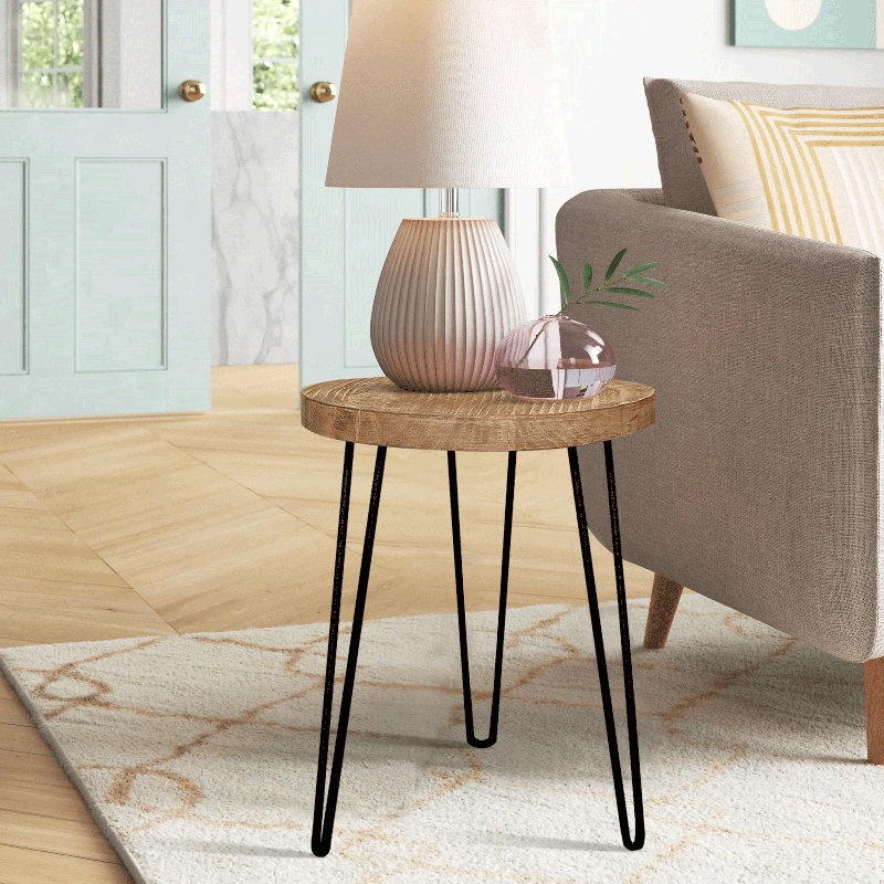 Jadon Solid Wood Tray Top End Table